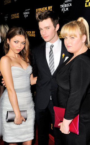 Sarah Hyland, Chris Colfer, Rebel Wilson Sarah Hyland, Chris Colfer, Rebel Wilson